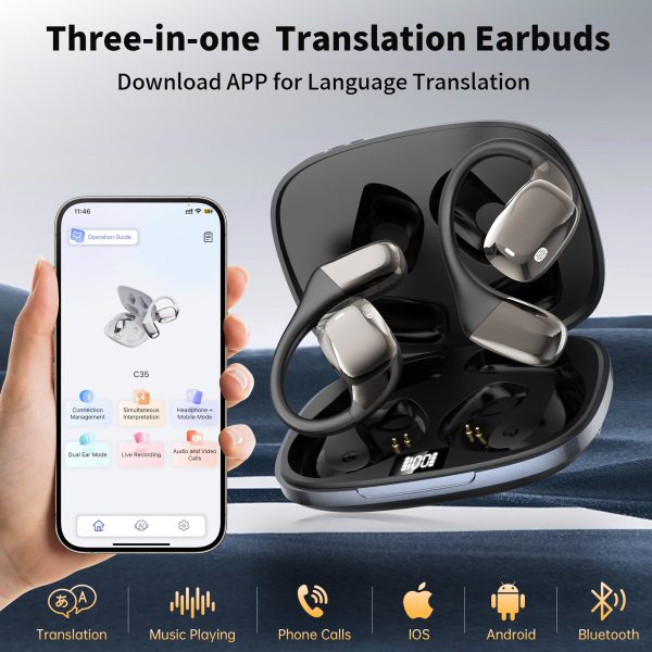 亚马逊蓝牙耳机主图-6 AI Translator Earbuds