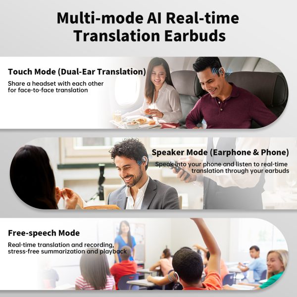 AI Translator Earbuds -White