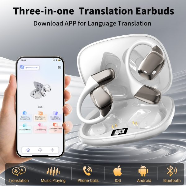AI Translator Earbuds -White